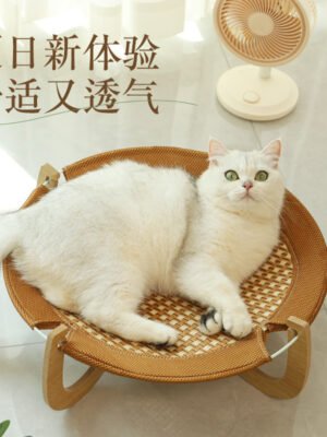 Summer Cool Mat Round Leg Military Bed Cat Bed