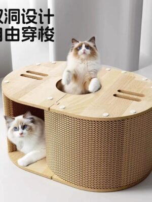 Cat tunnel, cat litter, cat scratcher, wear-resistant, disdainful cat litter in one