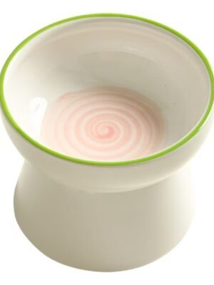 Japanese style ceramic cat food bowl